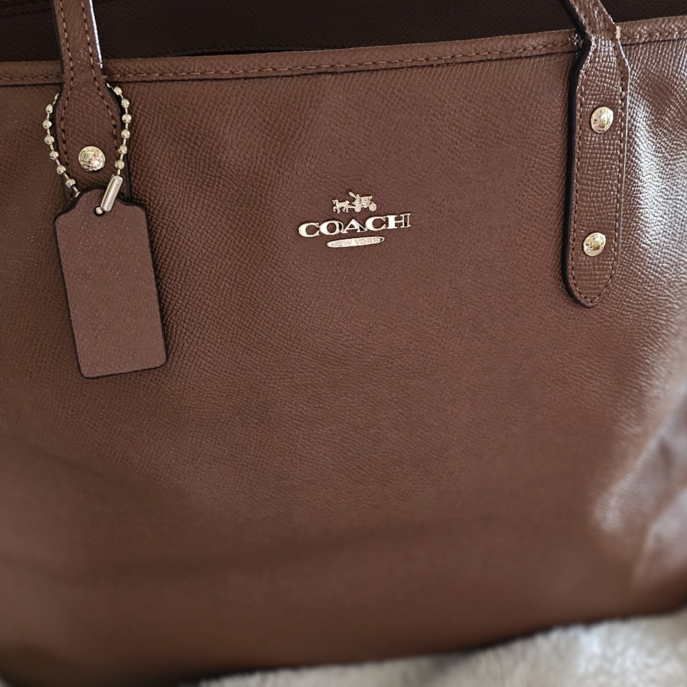 Coach Brown Leather Classic Tote - Picture 5 of 7